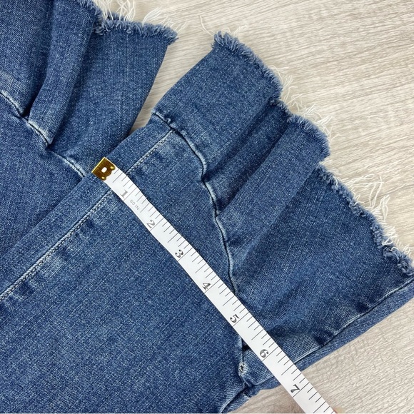 Paige Flora Fringe Straight with Ruffle Hem in Barkley, 26 - Picture 9 of 13